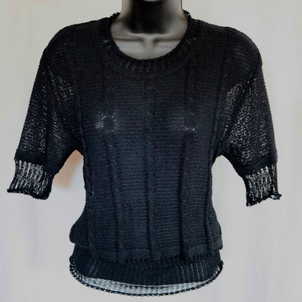 Ann Demeulemeester Rare Loose Knit Black Sweater